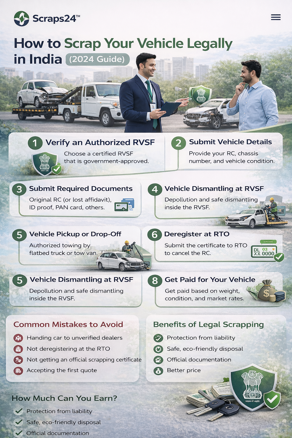 scraps24 how to scrap your vehicle